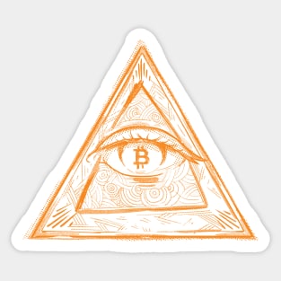 Illuminati of Bitcoin's Eye Sticker